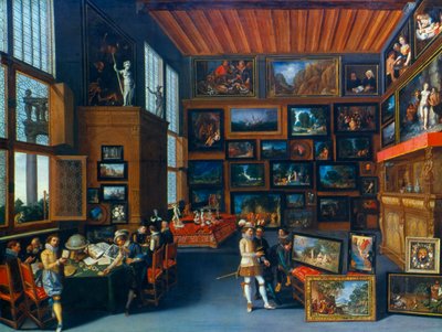 写真が飾られた部屋のCognoscenti、c1620 作： Unbekannt
