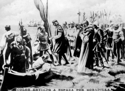 コロンバスはスペインに送られた、16世紀、1920年代 作： Unbekannt