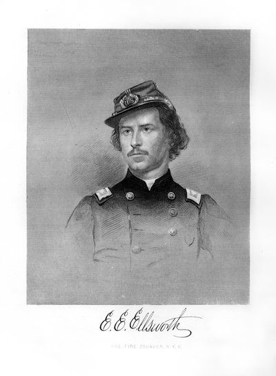 エフライムエルマーエルズワース大佐、アメリカ兵、1872年 作： Unbekannt