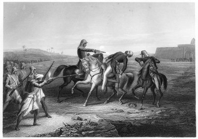 プラウ大佐、Mhowで反逆者によって殺害、c1860 作： Unbekannt