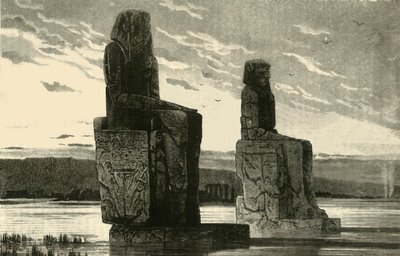 テーベの巨大な彫像、1890年。 作： Unbekannt