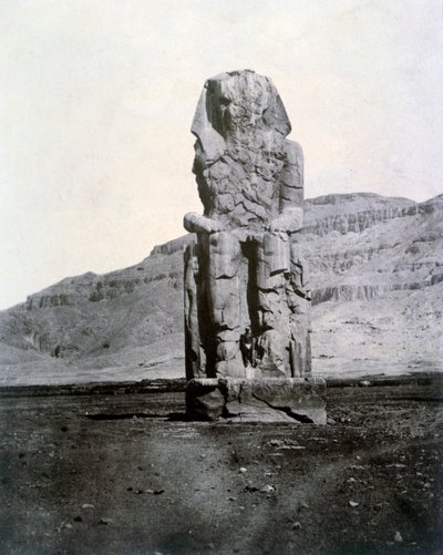メムノンの巨像、テーベ、エジプト、1852年 作： Unbekannt