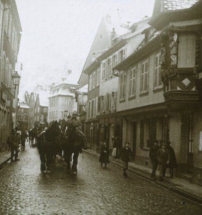 ドイツの兵士の列、フランス、リボーヴィレ、c1914-c1918 作： Unbekannt