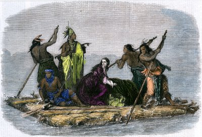 囚われの少女、c1860を運ぶコマンチ 作： Unbekannt