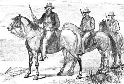 Transvaal Mounted Volunteers、c1880のPiet Uys司令官 作： Unbekannt