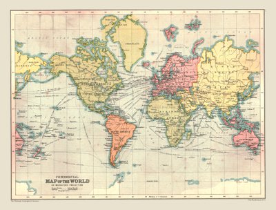 世界の商業地図、1902年。 作： Unbekannt