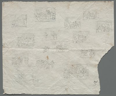 ラファエルと他のアーティストのレクト後の作図スケッチc。 1800。 作： Unbekannt