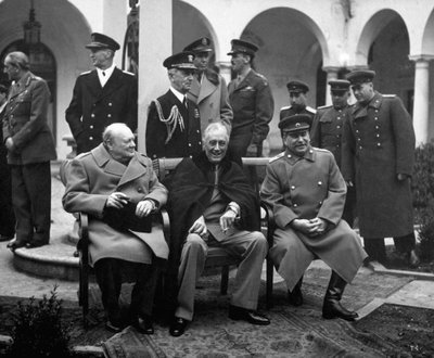 連合国指導者会議、ヤルタ、クリミア、ソビエト連邦、1945年2月 作： Unbekannt