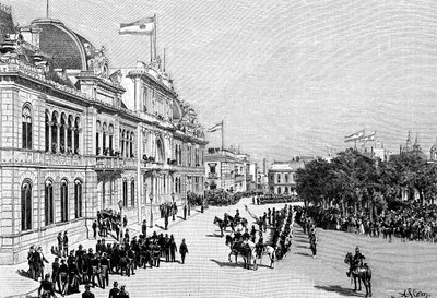議会の建物、ブエノスアイレス、アルゼンチン、1895 作： Unbekannt