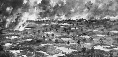 1917年6月7日、ベルギー、Wytschaete-Messines Ridgeの征服、第一次世界大戦 作： Unbekannt