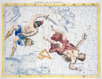 ペルセウス座とアンドロメダ座の星座、1729 年 作： Unbekannt