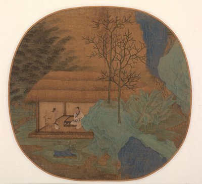 1200年代後半のわらぶき小屋での会話。 作： Unbekannt