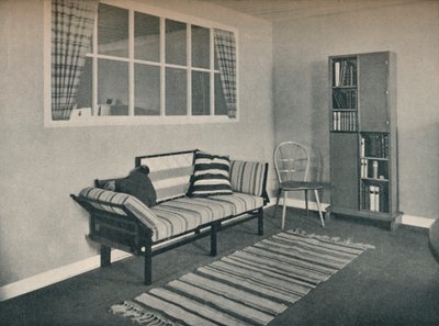 カールプーリッヒ教授が設計したリビングルームのコーナー、1928 作： Unbekannt