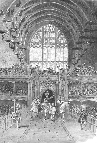 ウェストミンスターホールでのジョージ4世の戴冠式、1897年。 作： Unbekannt