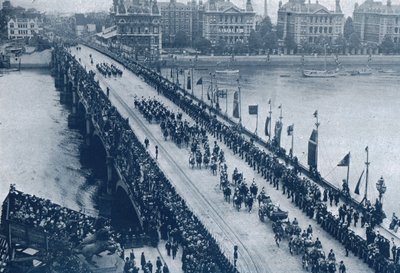 ジョージ5世とメアリー女王の戴冠式、ロンドン、1911年。 作： Unbekannt