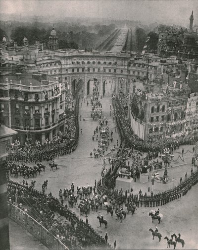 ジョージ5世とメアリー女王の戴冠式、ロンドン、1911年。 作： Unbekannt