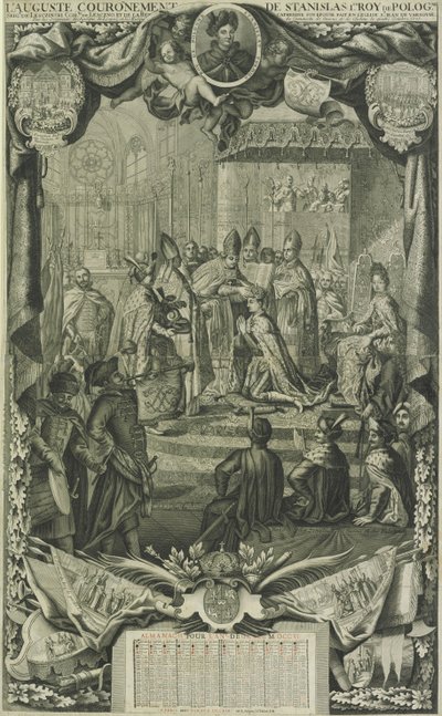 1705年、1706年のスタニスワフ1世レズチンスキーの戴冠式 作： Unbekannt