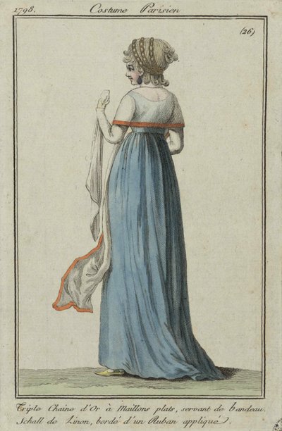 パリの衣装、1798年。 作： Unbekannt