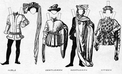 ヘンリー5世が統治した時期に着用された男女の衣装、c1934 作： Unbekannt