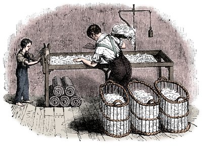 綿製造、c1845 作： Unbekannt