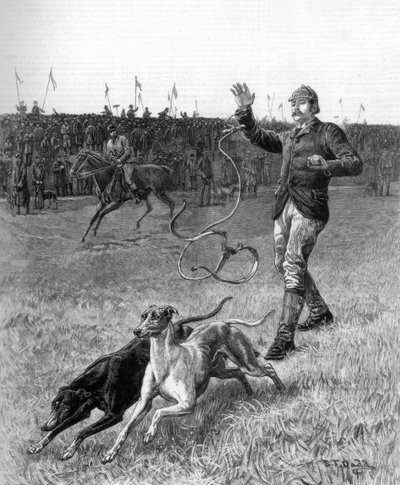 コース：グレイハウンドの滑落、1887 作： Unbekannt