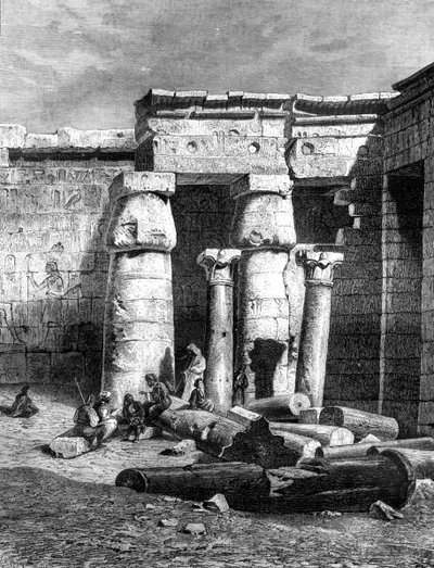 キリスト教教会の残りの裁判所、メディネト・ハブ、1881年 作： Unbekannt