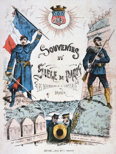 Siege de du Siege de Paris、1870年から1871年のカバー 作： Unbekannt