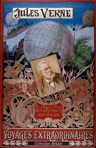地球から月へ、月の周りへのカバー、ジュール・ヴェルヌ、c1896 作： Unbekannt