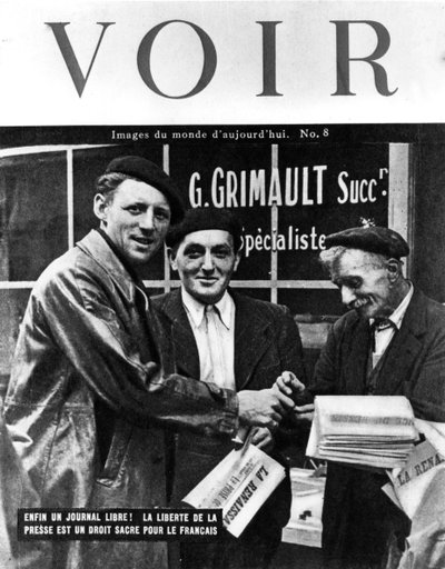 ヴォワール誌の表紙、1944 作： Unbekannt