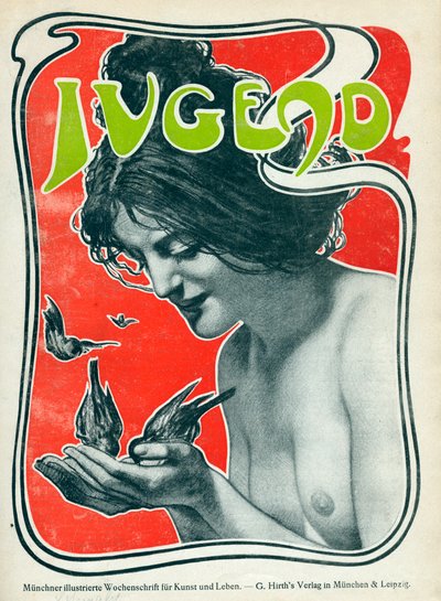 ドイツの週刊美術雑誌ユーゲントの表紙、1898 年 作： Unbekannt