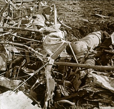 墜落した飛行機、アイヌ、フランス、c1914-c1918 作： Unbekannt