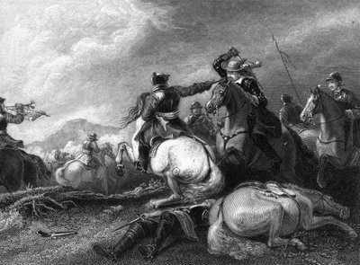 マーストンムーアの戦いでのクロムウェル、1644年7月2日、19世紀 作： Unbekannt