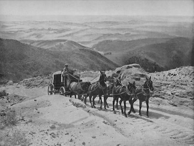 カリフォルニア州サンマルコス峠を横断、c1897。 作： Unbekannt