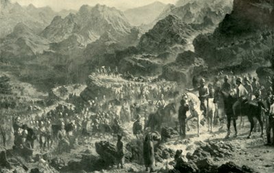Zamburak Kotalを渡る、1901年。 作： Unbekannt