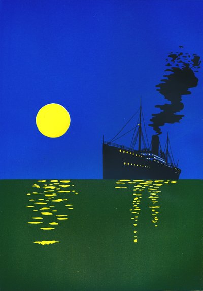 1909年の太陽と海でのクルーズ船。 作： Unbekannt