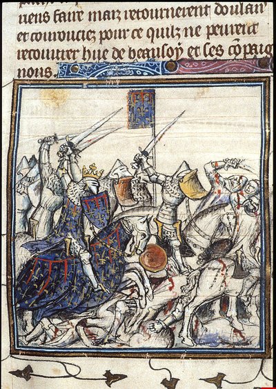 1380年以降の第3回十字軍時代の十字軍とサラセンの戦い 作： Unbekannt