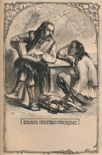 クルーソー指導金曜日、c1870 作： Unbekannt