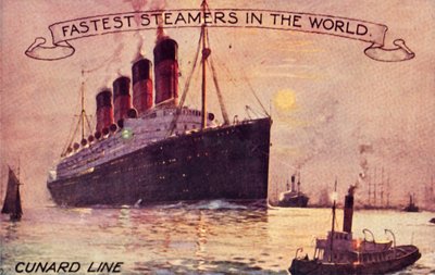 キュナードライン-世界最速の汽船、c1910s。 作： Unbekannt