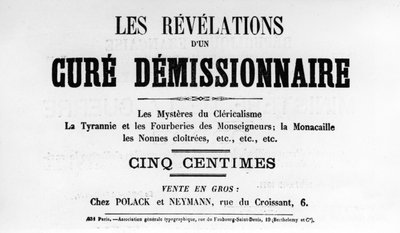1871年5月のパリコミューンのフランスの政治ポスターからのキュアデミッションネア 作： Unbekannt
