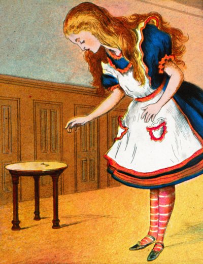 好奇心旺盛で好奇心旺盛なアリス、c1900。 作： Unbekannt