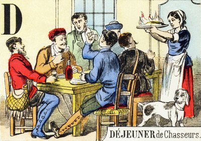 D: Dejeuner de chasseurs - The Hunting Alphabet, c.1890 (e.g. engraving) 作： Unbekannt