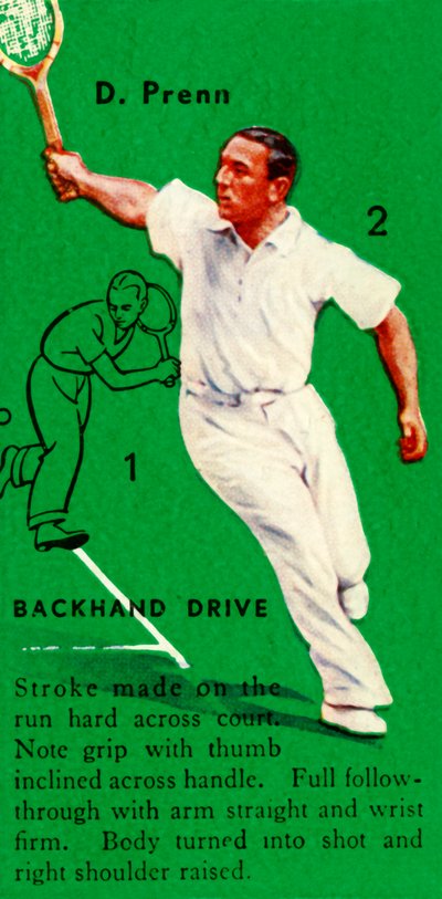 D.プレン-バックハンドドライブ、c1935。 作： Unbekannt