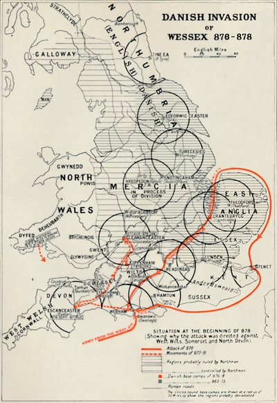 ウェセックスのデンマーク侵略876-878、1935 作： Unbekannt