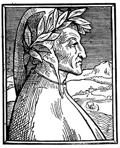 ダンテアリギエーリ1265-1321、イタリアの詩人、1521年 作： Unbekannt