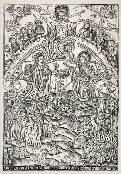 最後の審判c。 1490。 作： Unbekannt