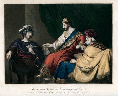 ...デイビッドはヨアブに手紙を書き、ウリアの手によってそれを送った、c1850 作： Unbekannt