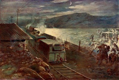 「De Wet の鉄道横断の試み」、1902 年。 作： Unbekannt
