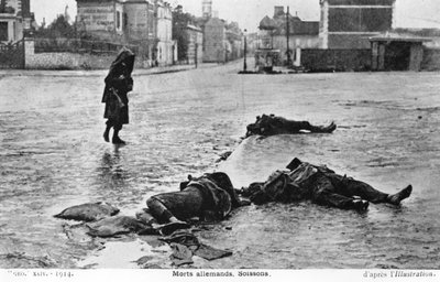 死んだドイツ兵、ソワソン、フランス、1914 作： Unbekannt