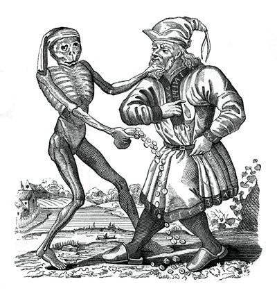 死とユダヤ人、死のダンスのエピソード、1441、1870 作： Unbekannt