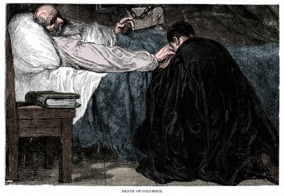 クリストファーコロンブスの死、1506年、1872年。 作： Unbekannt